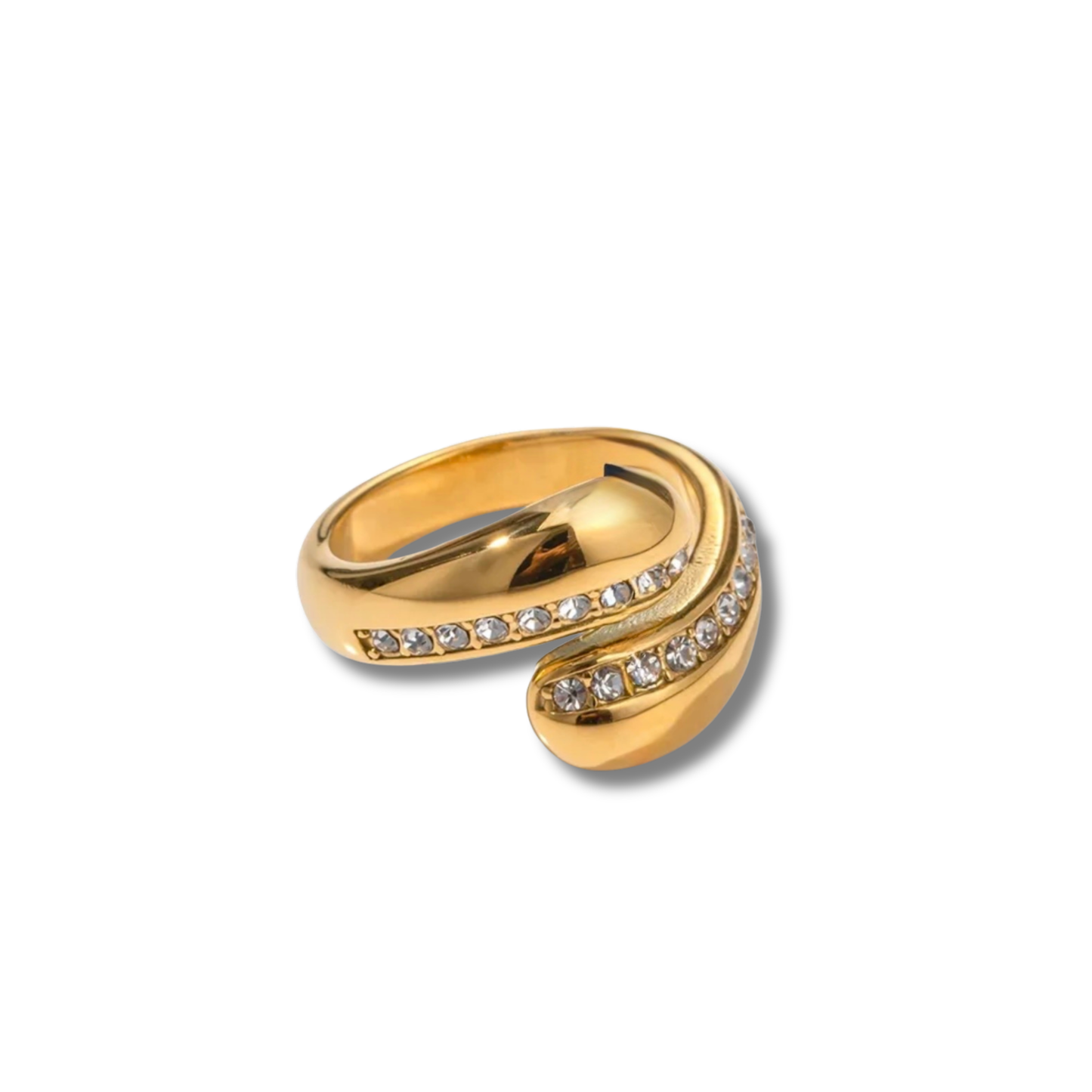Gold Sparkly Chunky Ring