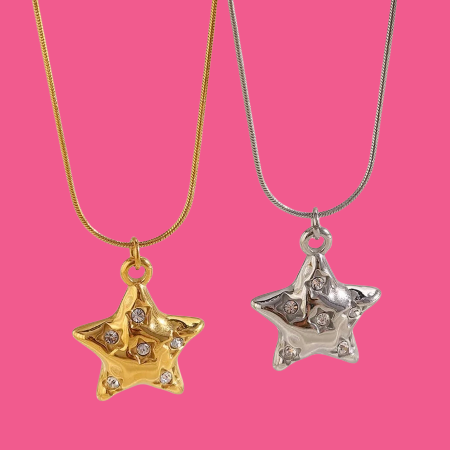Rhinestone Star Necklace