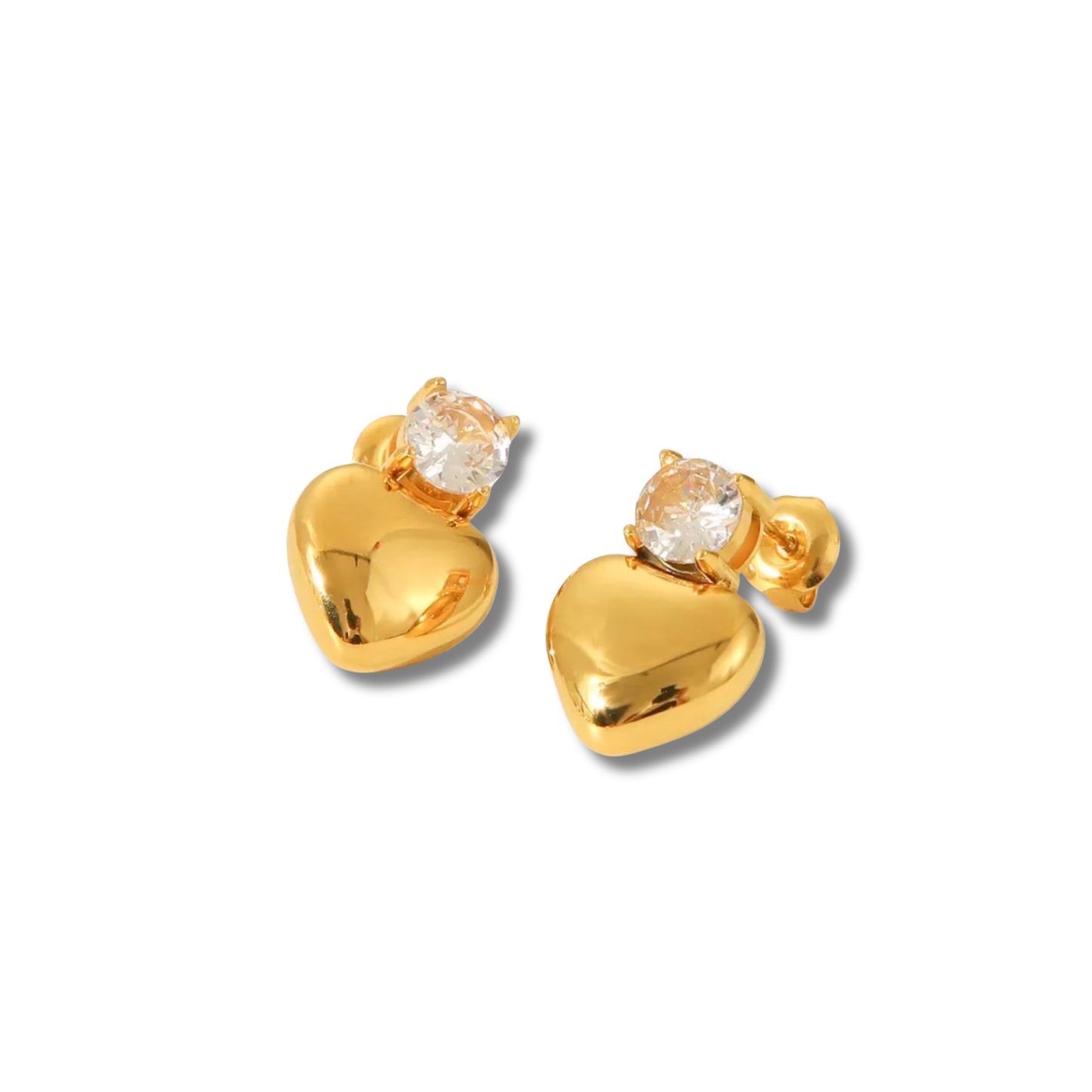 Gold Heart Earrings