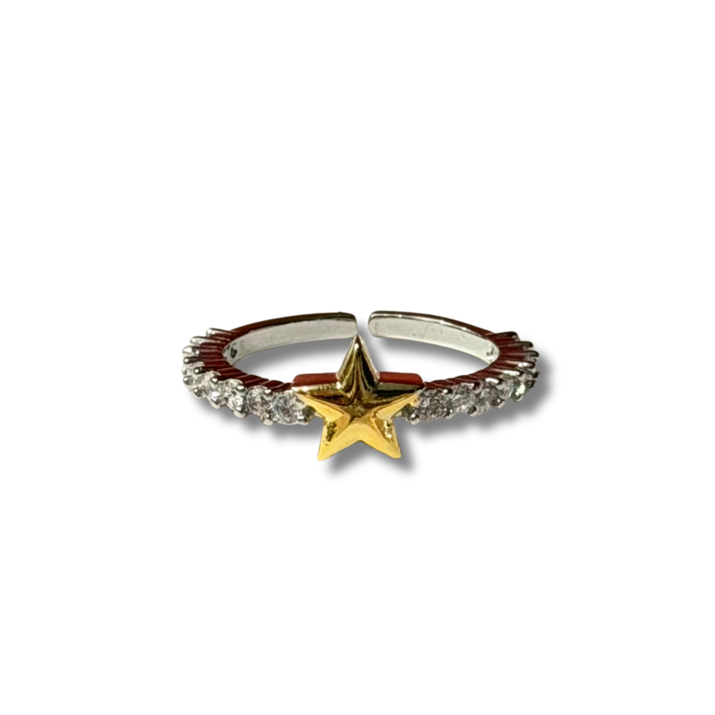 Gold Sparkly Star Ring