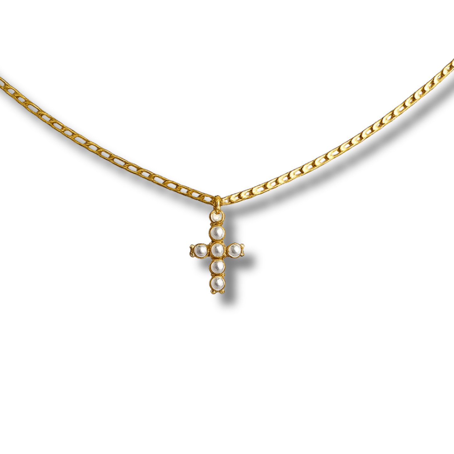 Pearl Cross Necklace