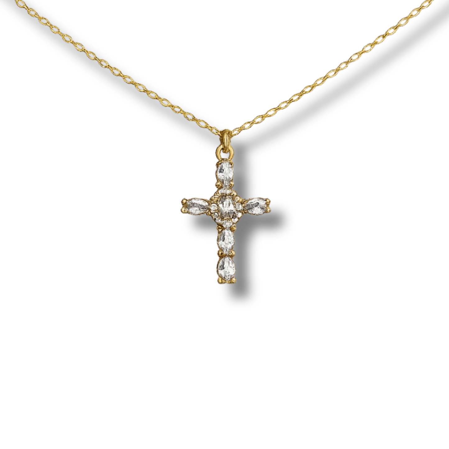 Sparkly Dainty Cross Necklace