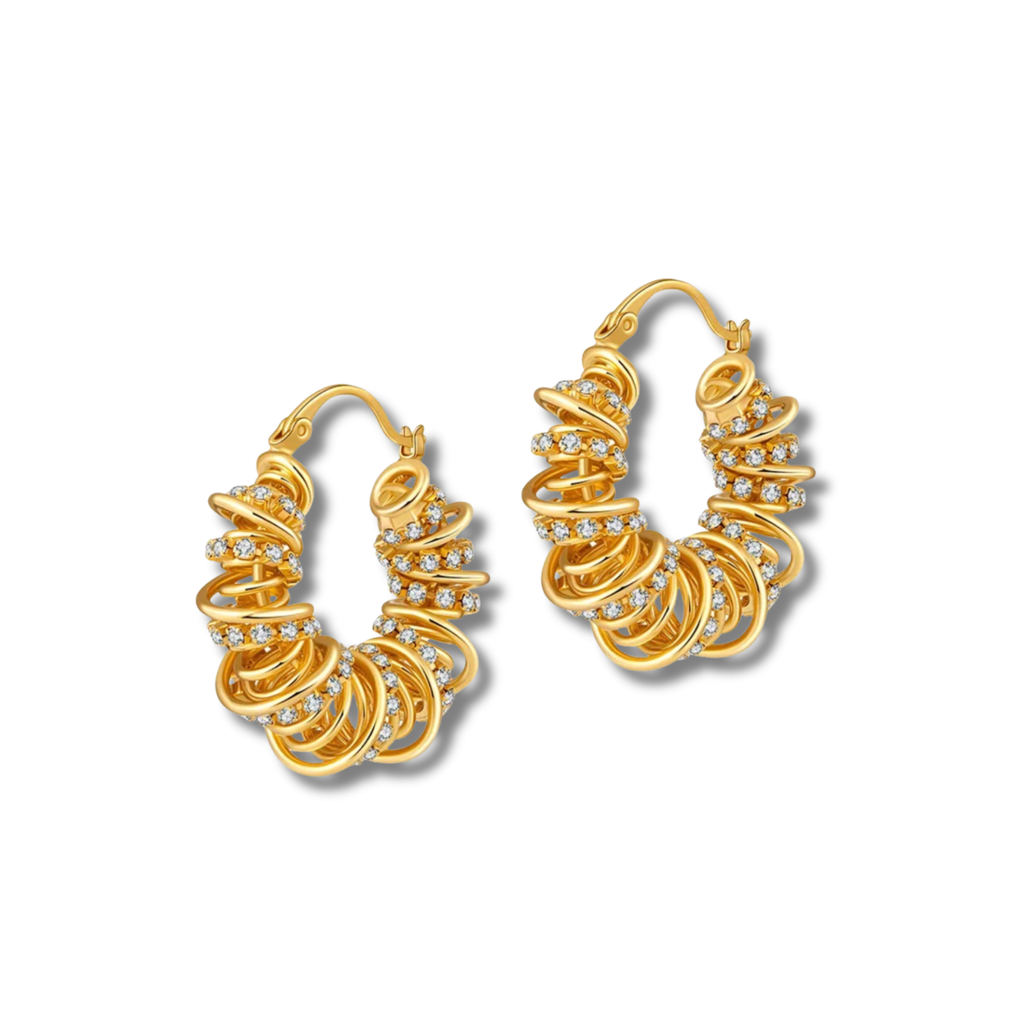 Rhinestone Hoop Earrings