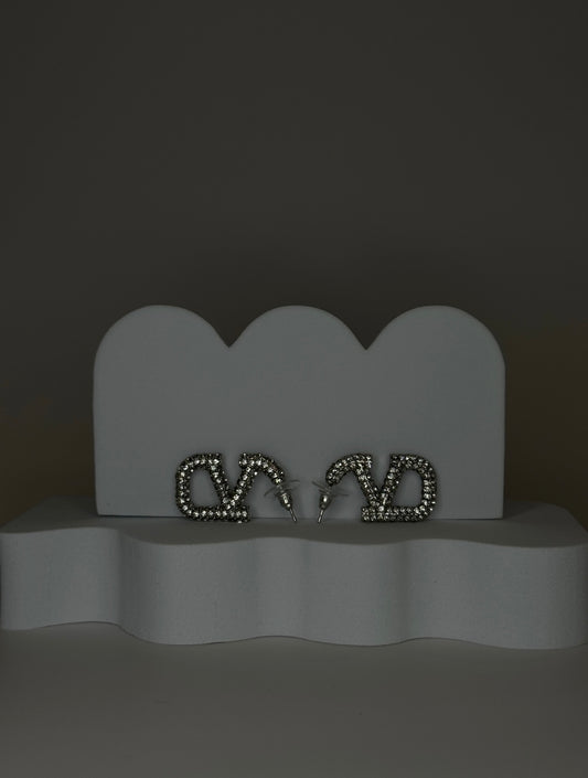 Silver V Dupe Earrings