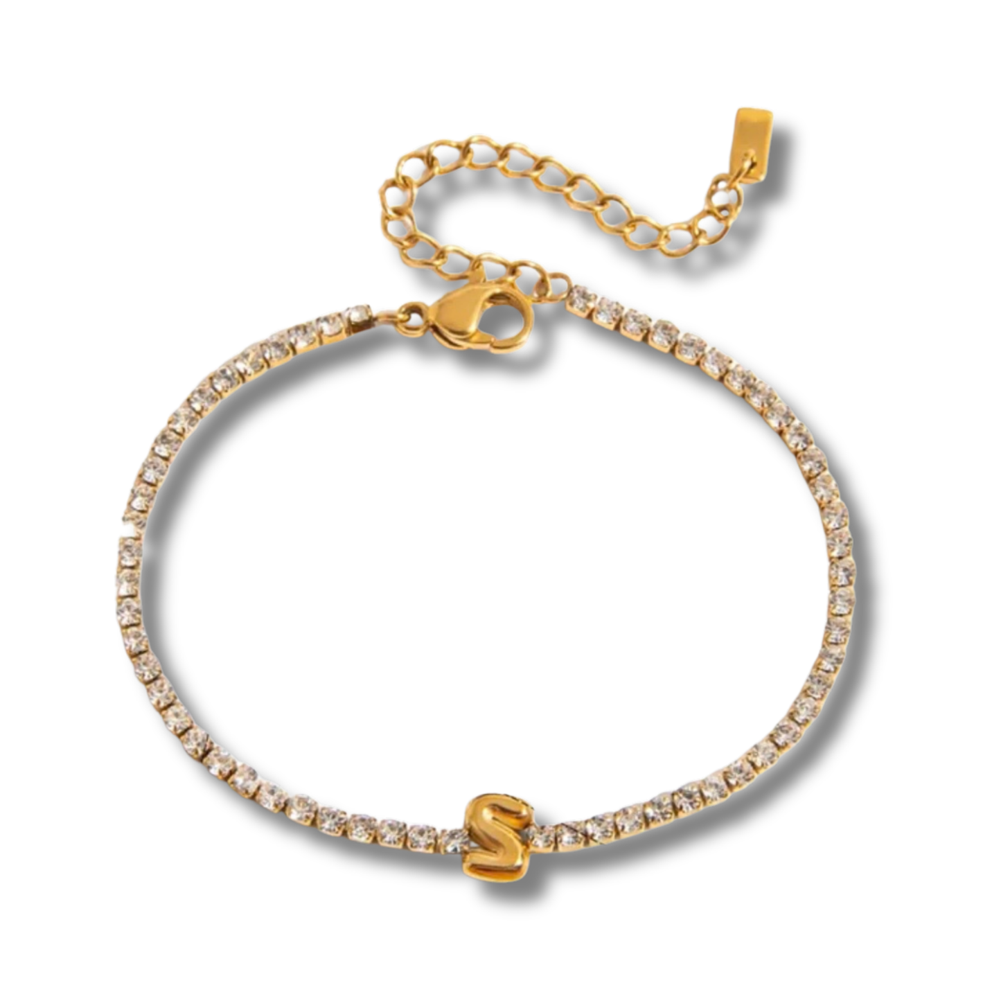 Initial Tennis Bracelet