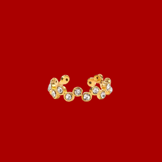 Silver & Gold Sparkly Ring