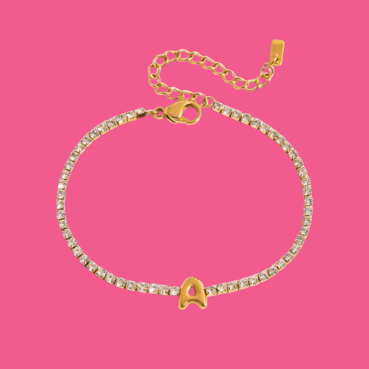 Initial Tennis Bracelet