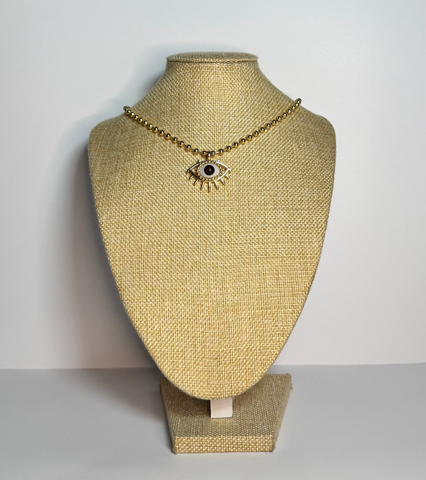 Brown Eye Charm Necklace