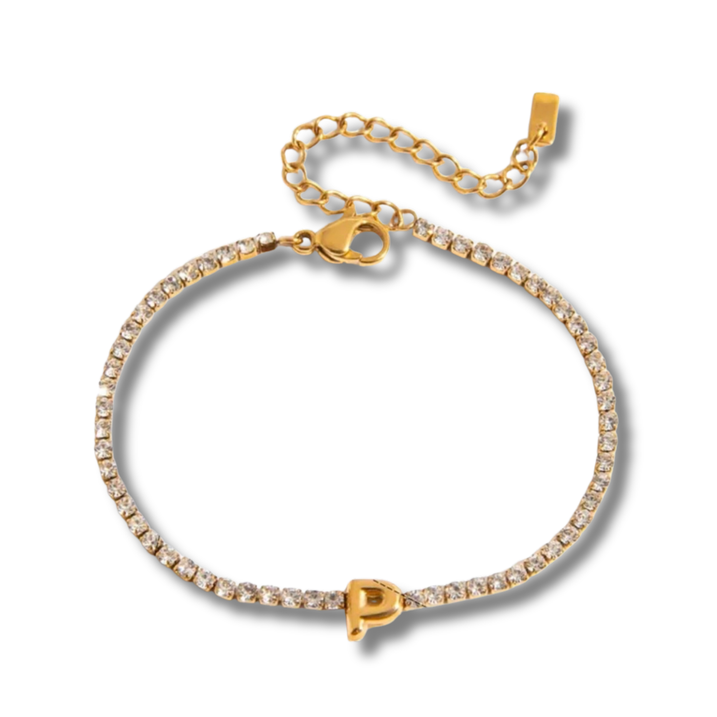 Initial Tennis Bracelet