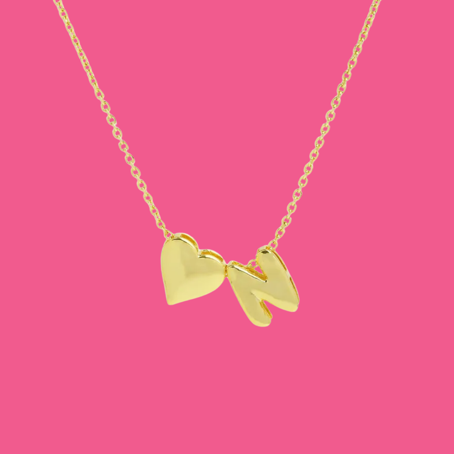 Heart Initial Necklace