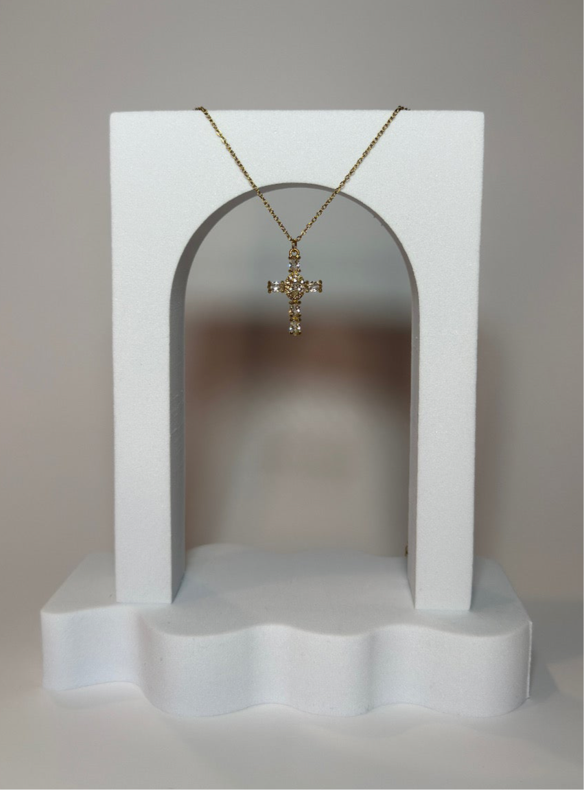 Sparkly Dainty Cross Necklace