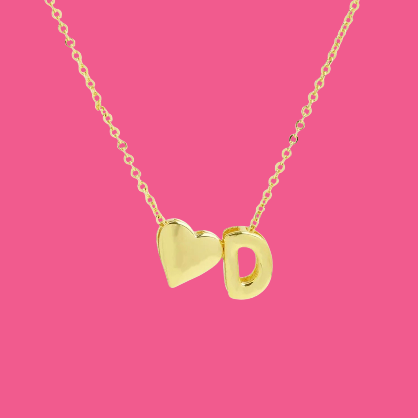 Heart Initial Necklace