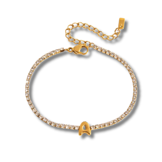 Initial Tennis Bracelet