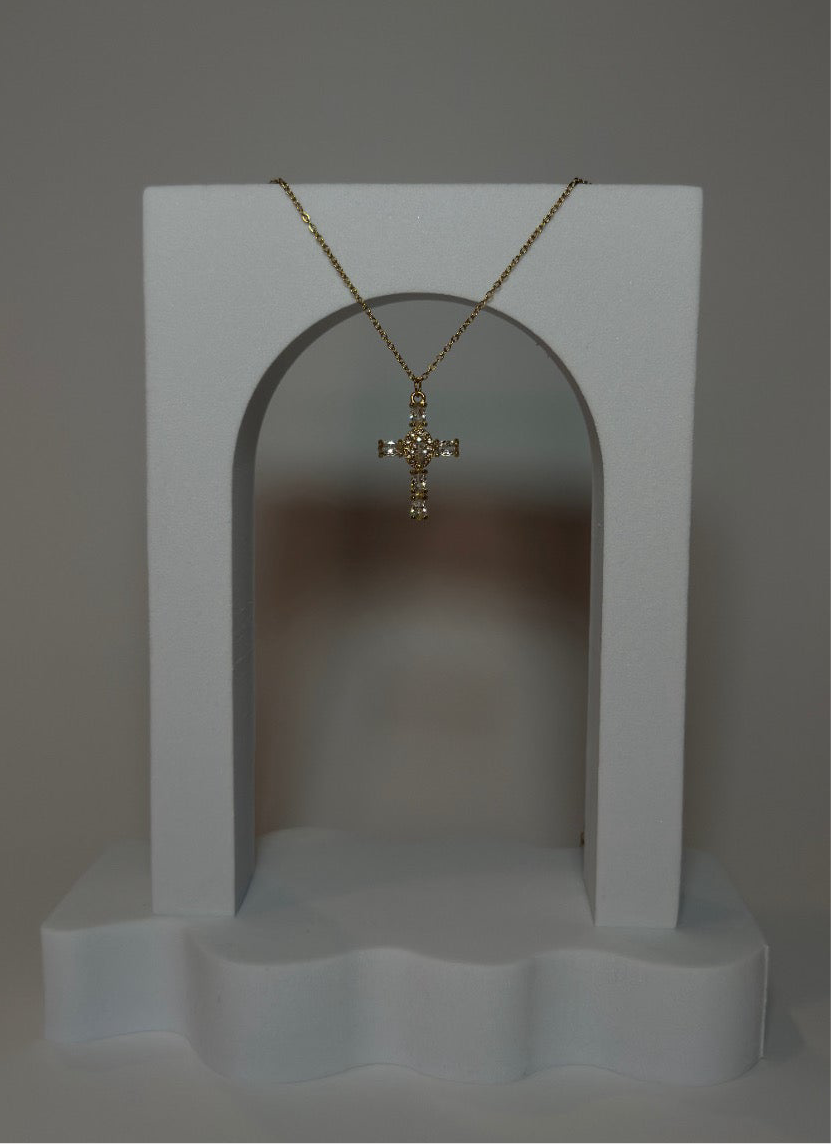 Sparkly Dainty Cross Necklace
