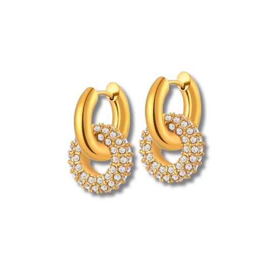 Chunky Rhinestone Huggies