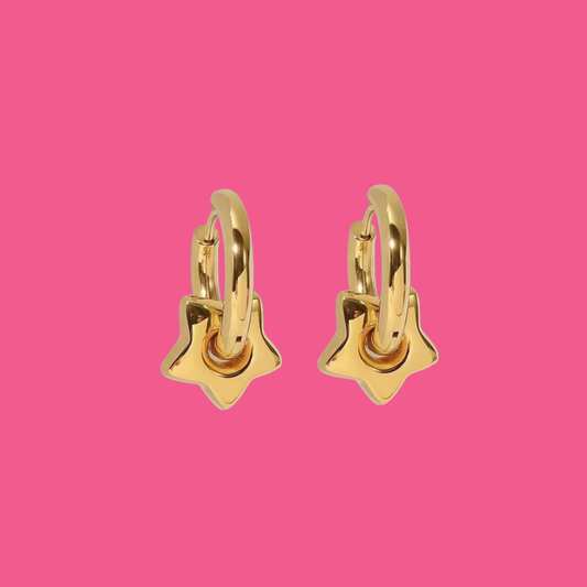 Star Hoop Earrings