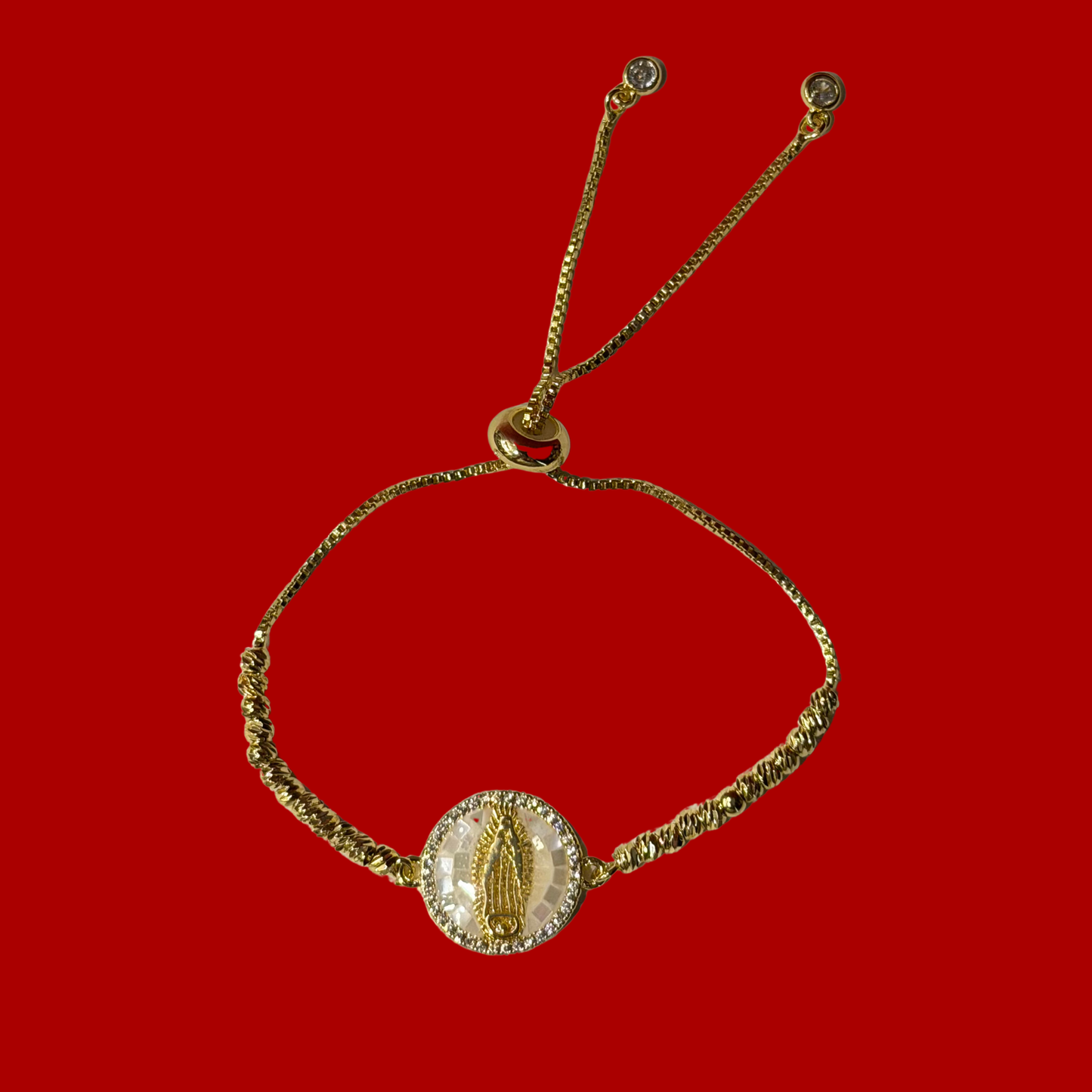 Mother Pearl Virgin Mary Bracelet