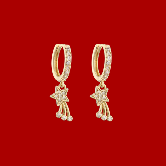 Star Huggie Earrings