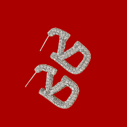 Silver V Dupe Earrings