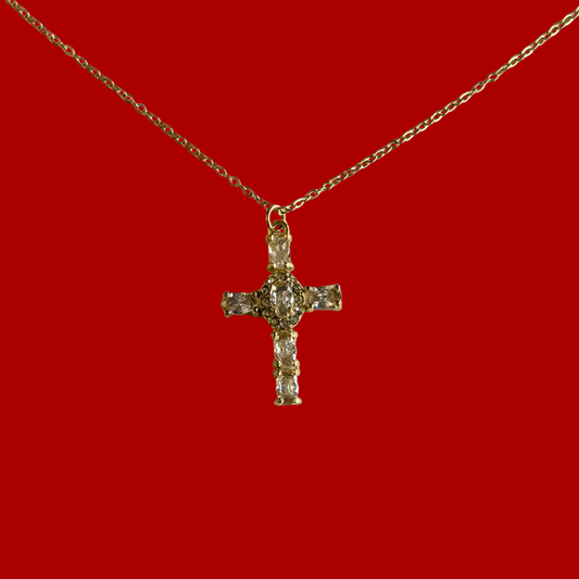 Sparkly Dainty Cross Necklace