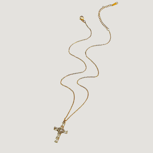 Sparkly Dainty Cross Necklace