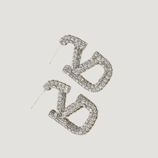 Silver V Dupe Earrings