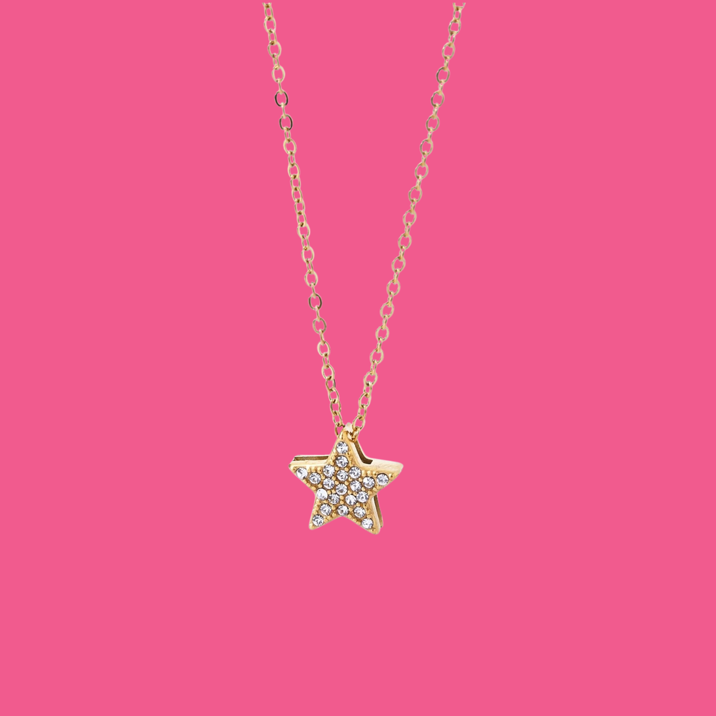 Rhinestone Star Necklace