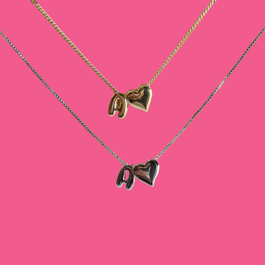 Heart Initial Necklace