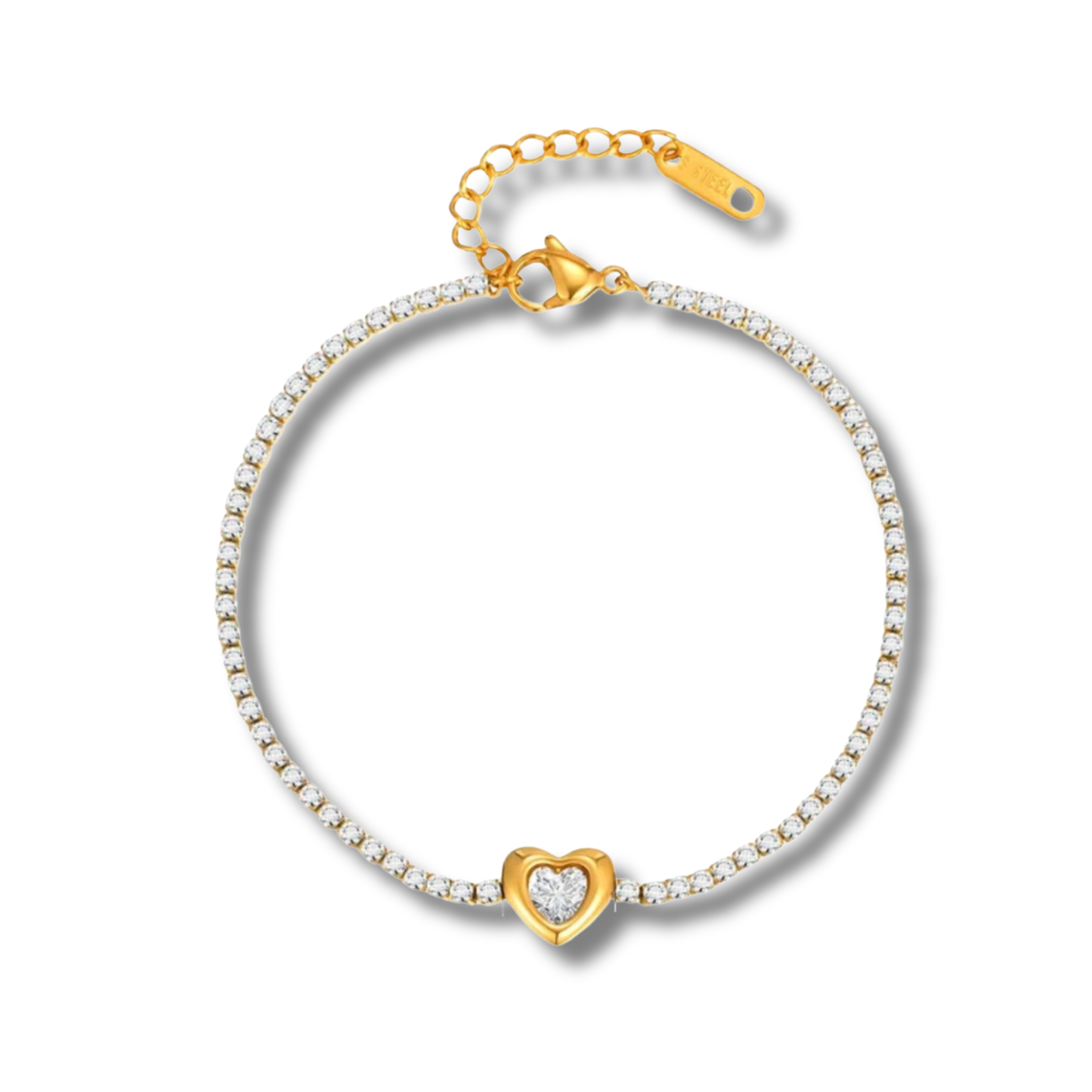 Heart Tennis Bracelet