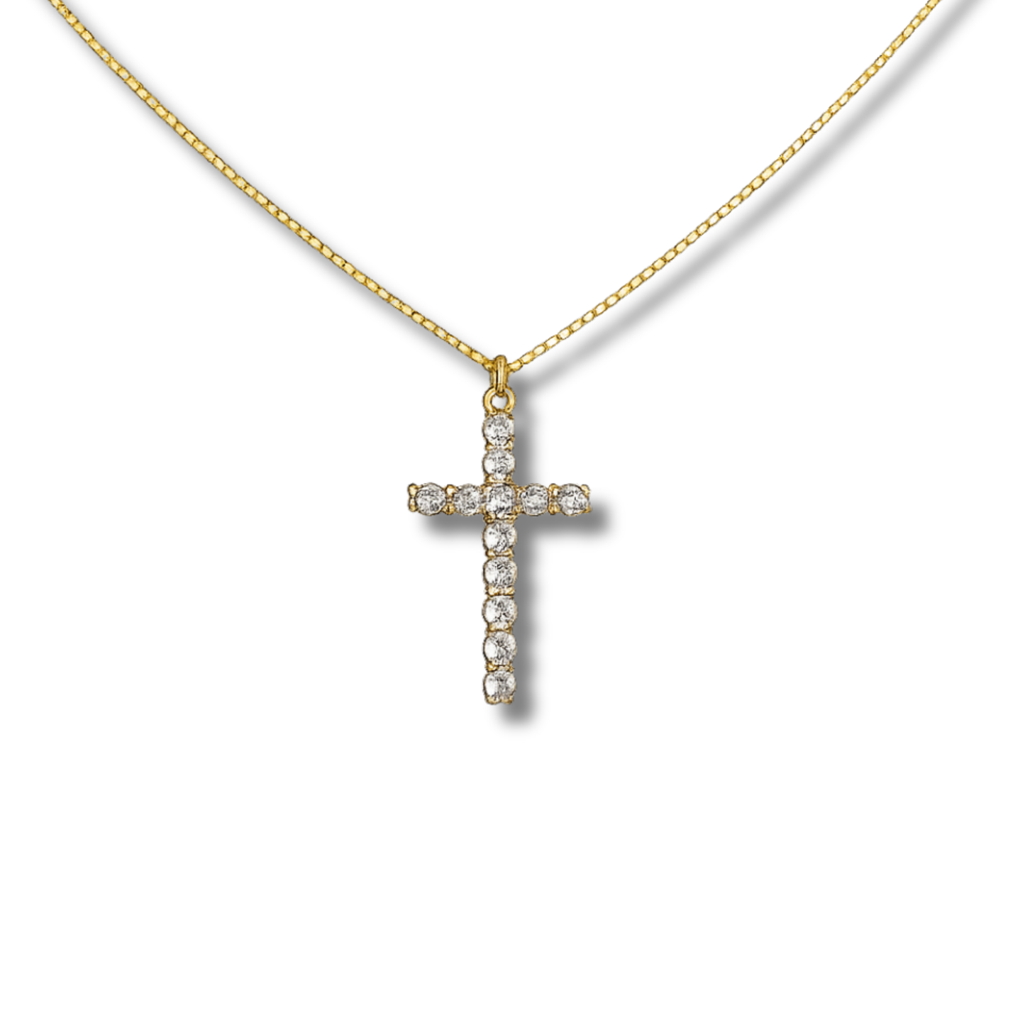 Sparkly Pendant Cross Necklace