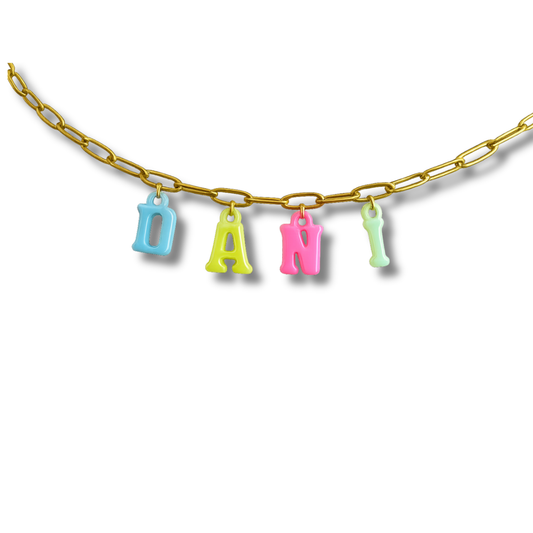Pastel Colorful Name Necklace