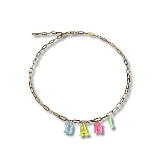 Pastel Colorful Name Necklace
