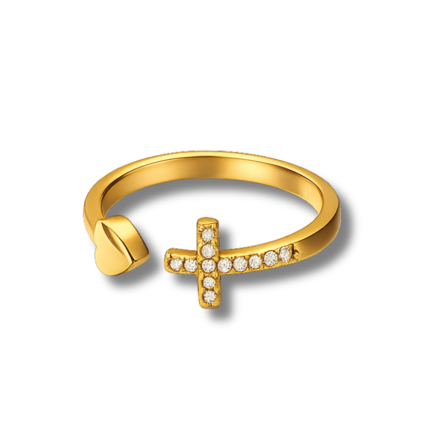 Sparkly Cross Ring